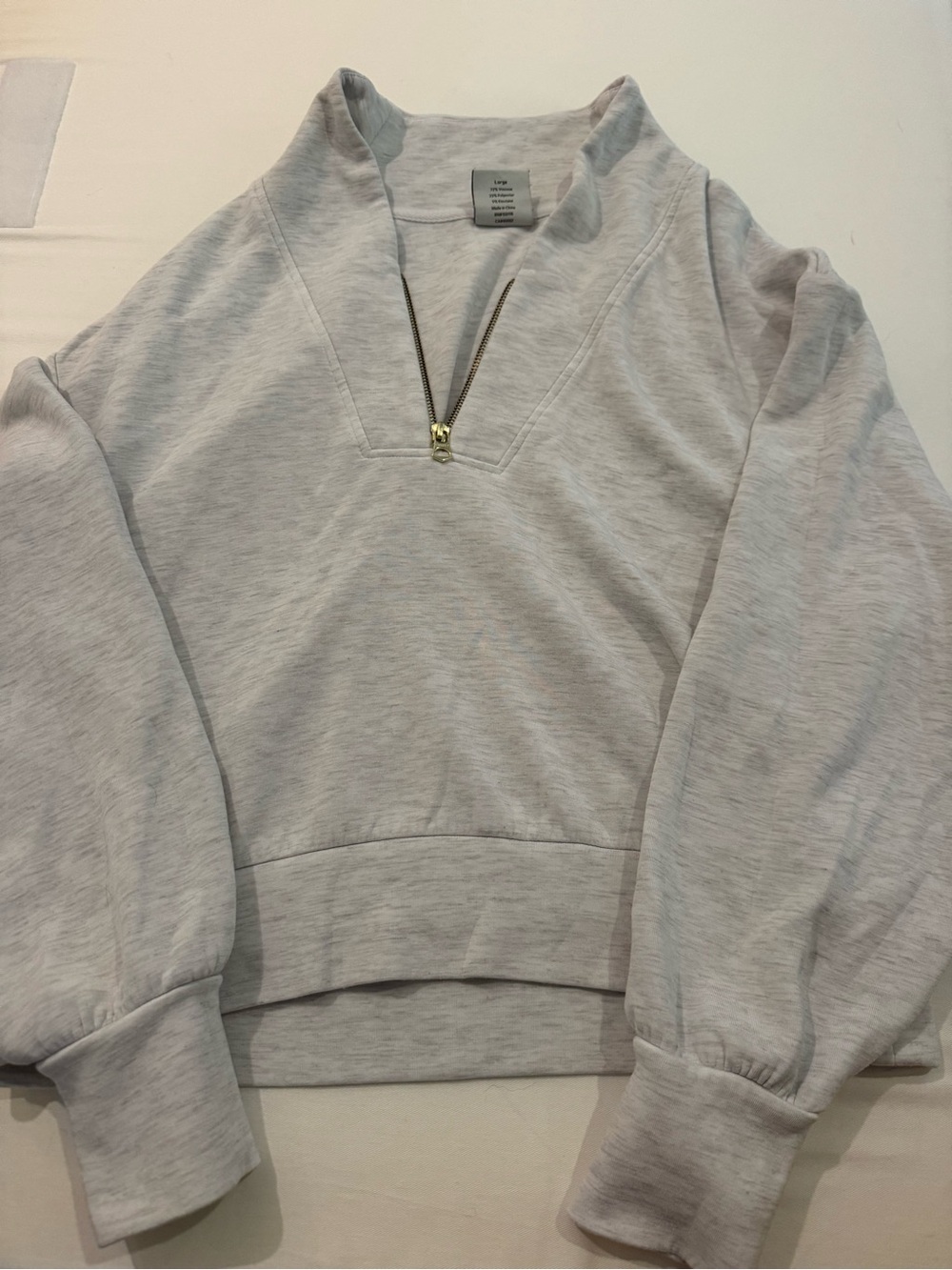 Varley Light Gray DoubleSoft Tee